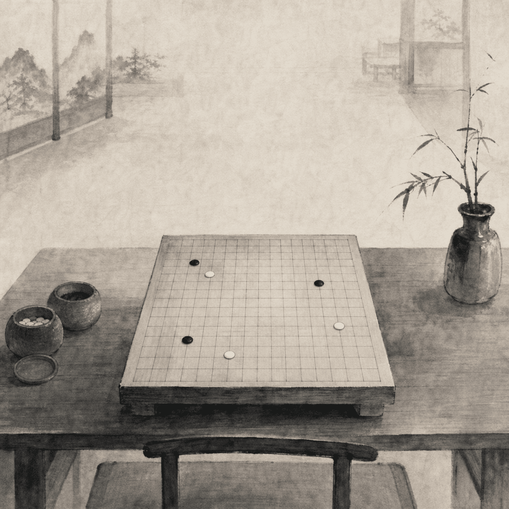 赛前的棋盘通常最安静，也最接近一场比赛的真实气质。