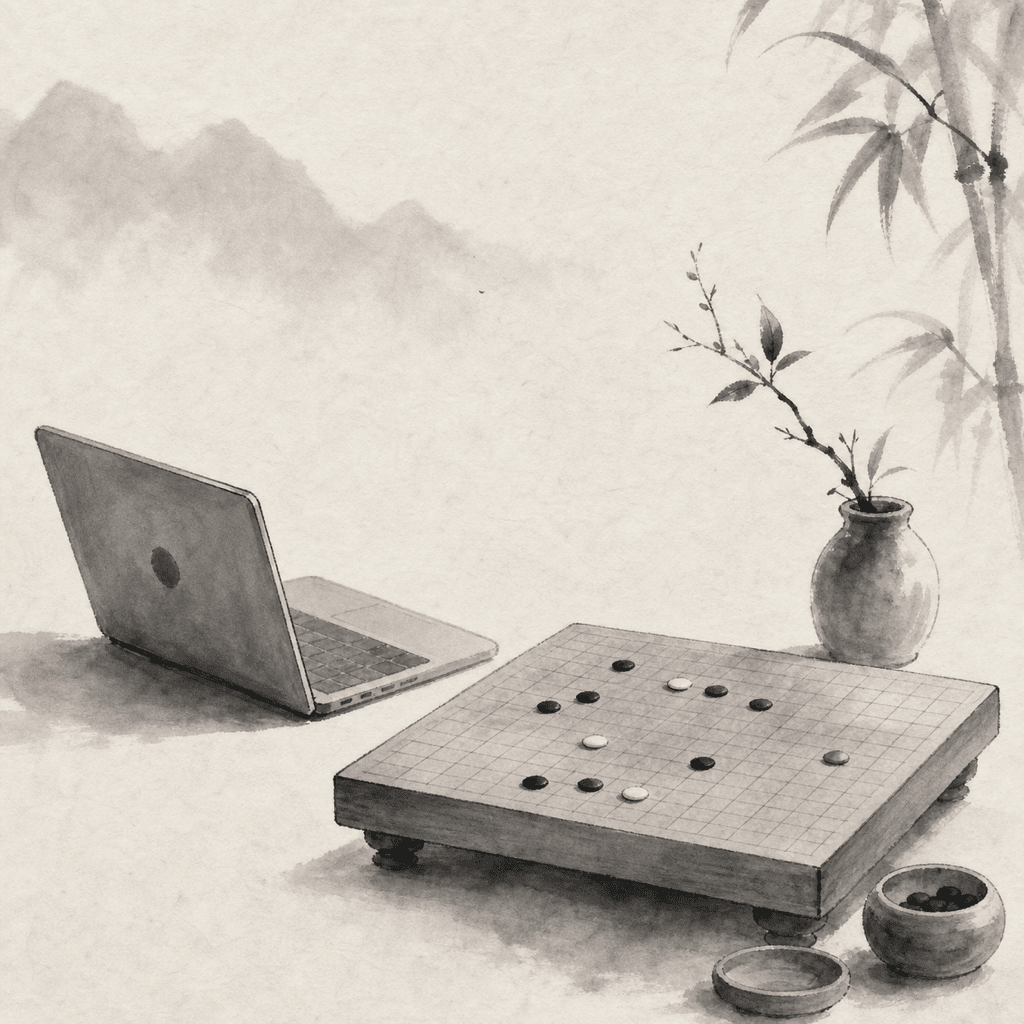 一场线上青少年杯赛，把屏幕、棋盘与规则放在同一张安静桌面上。